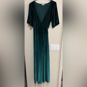 Baltic born velvet emerald dress